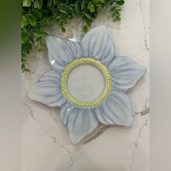 🎄Bella Casa by Ganz large tea cup set flower  blue cup and saucer ceramic - Picture 4 of 8